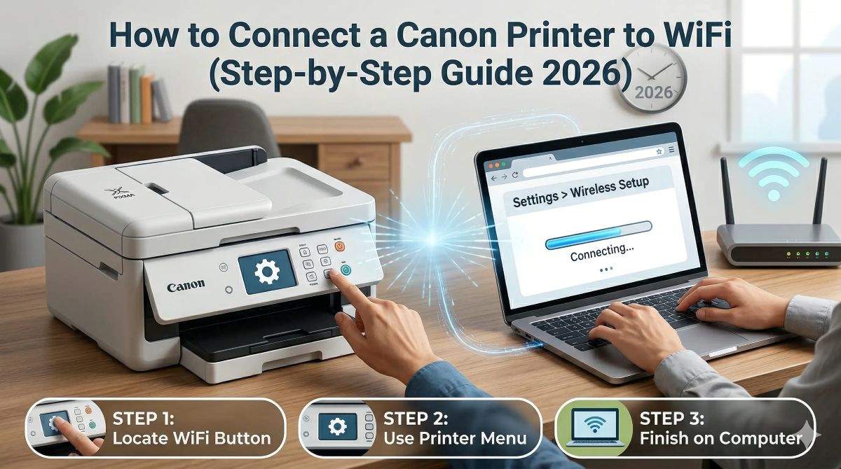 How to Connect a Canon Printer to WiFi (Step-by-Step Guide 2026)