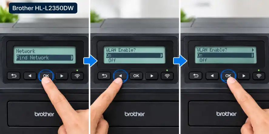 Brother HL-L2350DW printer wifi setup
