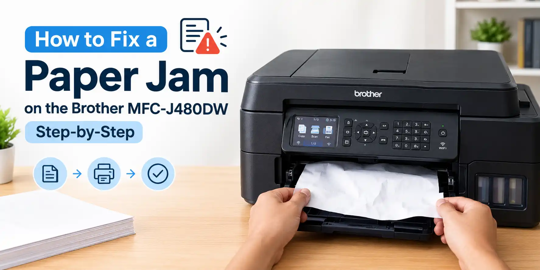 How to Fix a Paper Jam on the Brother MFC-J480DW (Step-by-Step)
